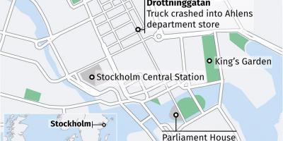 Mapa de drottninggatan Estocolmo