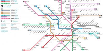 Estocolmo rede ferroviaria mapa
