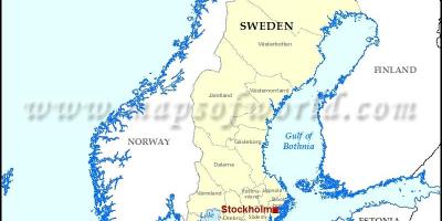 Estocolmo no mapa do mundo