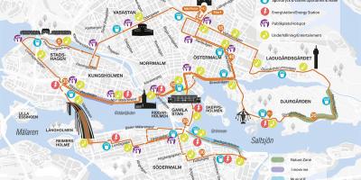 Mapa de Estocolmo maratón