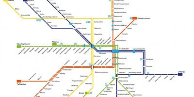 Mapa de Estocolmo metro arte