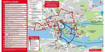 Liñas de autobuses Estocolmo mapa