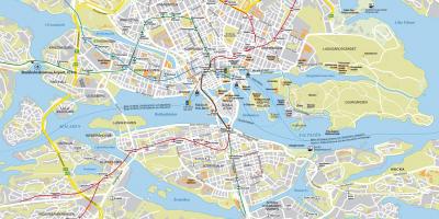 Mapa de rúa de Estocolmo