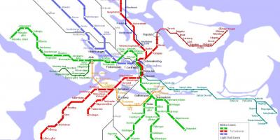 Mapa metro de Estocolmo, Suecia