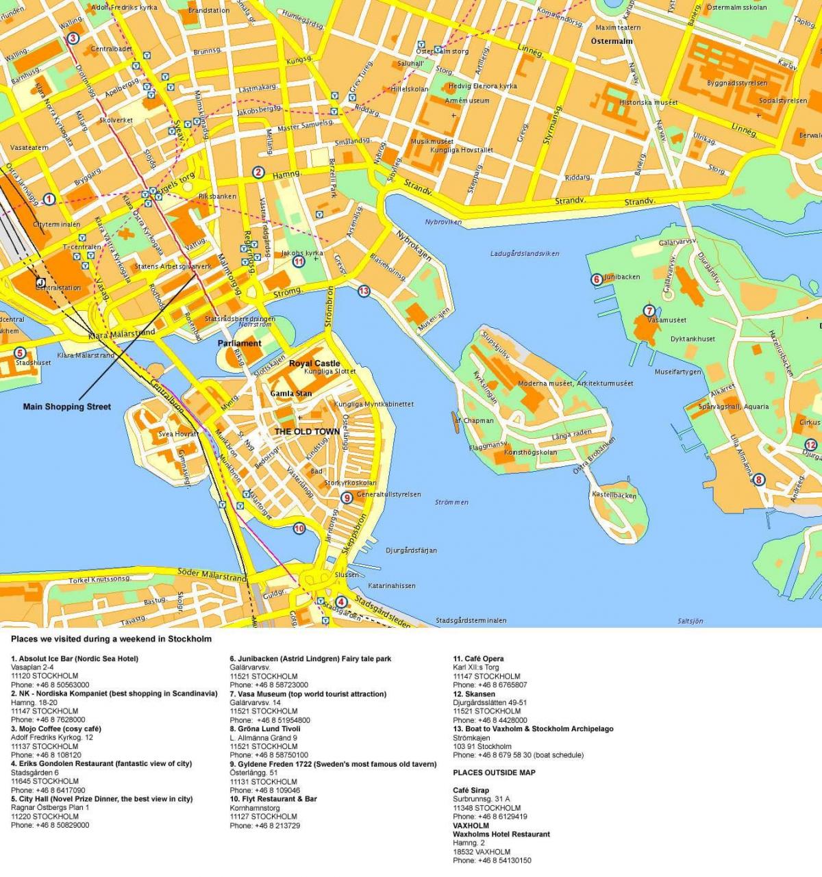 Estocolmo centro mapa