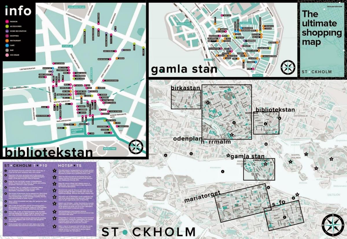 mapa de Estocolmo comercial
