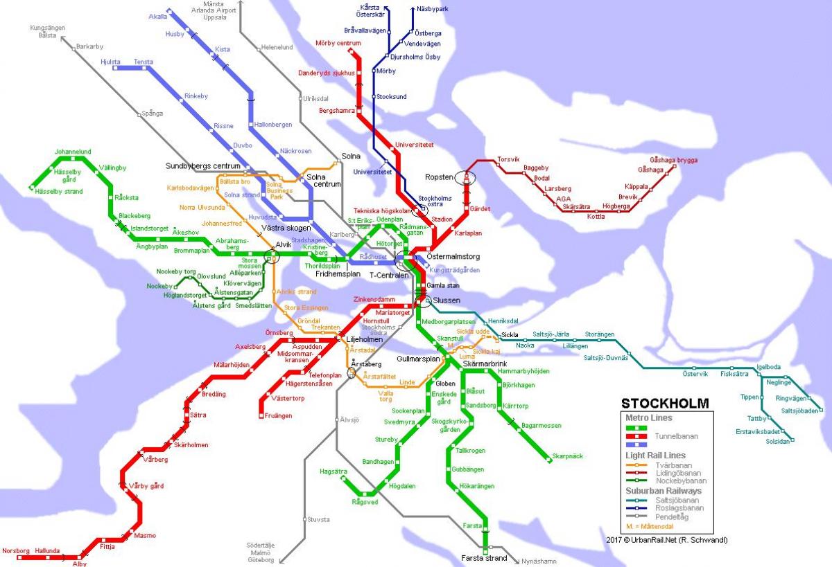 mapa metro de Estocolmo