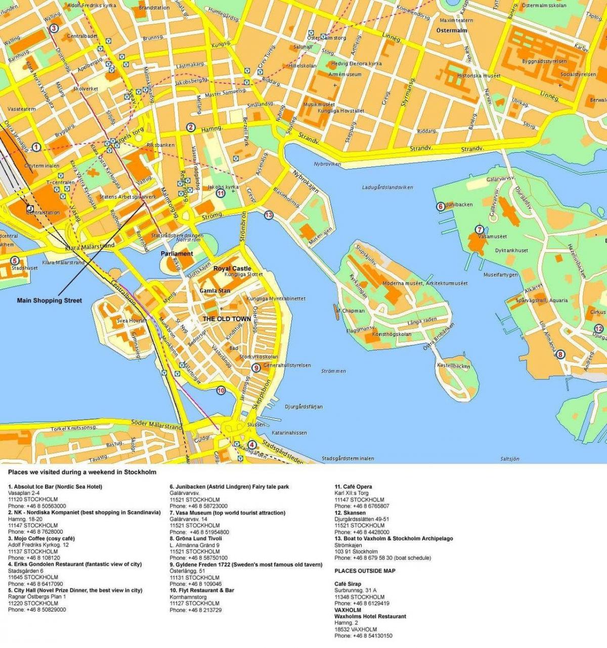 mapa de Estocolmo terminal de cruceiros