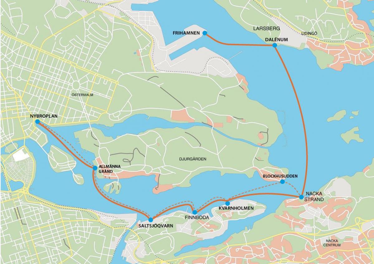 mapa de frihamnen Estocolmo
