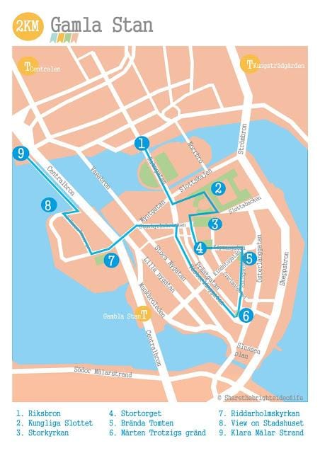 Estocolmo gamla stan mapa