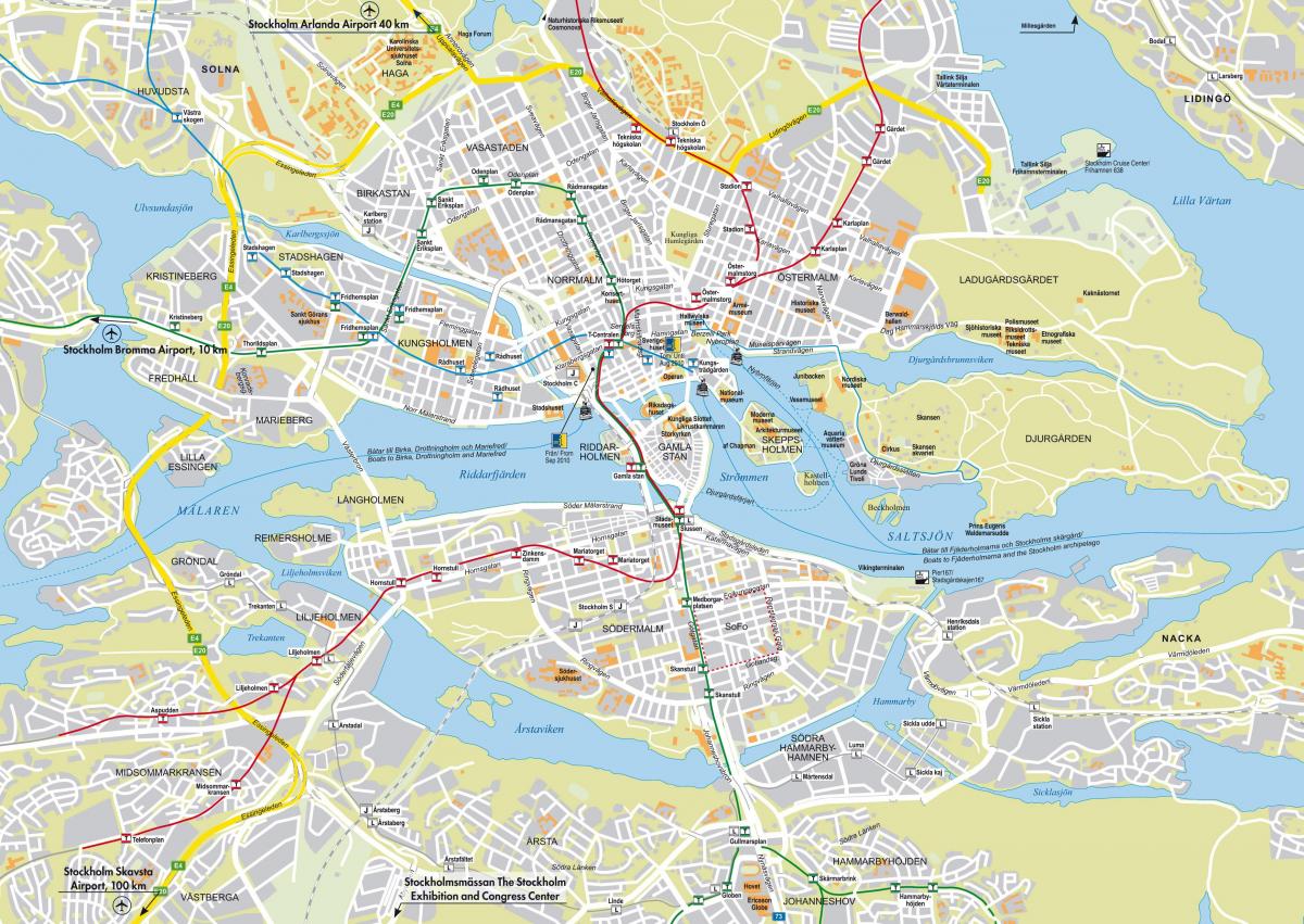 mapa de rúa de Estocolmo