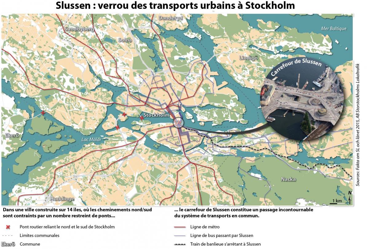 mapa de slussen Estocolmo