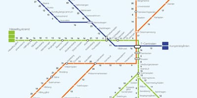 Mapa de Estocolmo camiñando