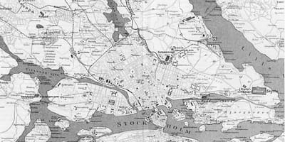 Mapa de Estocolmo cidade vella