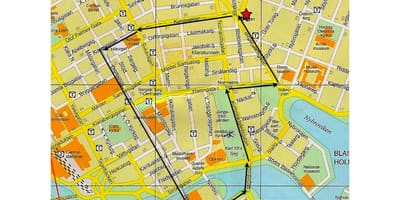 Paseo a pé Estocolmo mapa