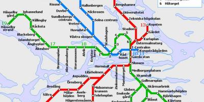 Transporte público Estocolmo mapa