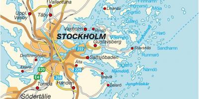 Estocolmo, Suecia mapa da cidade