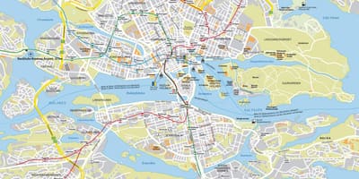 Mapa de rúa de Estocolmo
