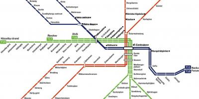 T central Estocolmo mapa